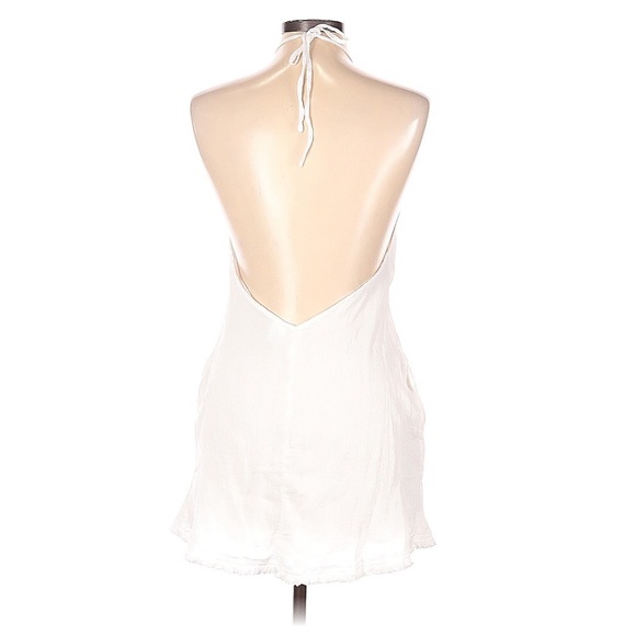 L*Space Kokomo Ivory Bright White Mini Halter Dress Lace Embroidery Beach Pool L - Picture 4 of 11